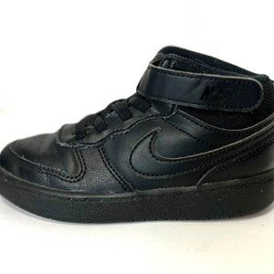 Nike Court Borough Mid 2 Kids Black Size 9C Lace-up and hook & loop closure